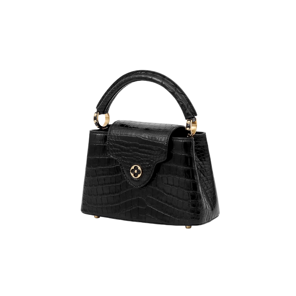 Genuine Crocodile Leather Top Handle Handbag For Women