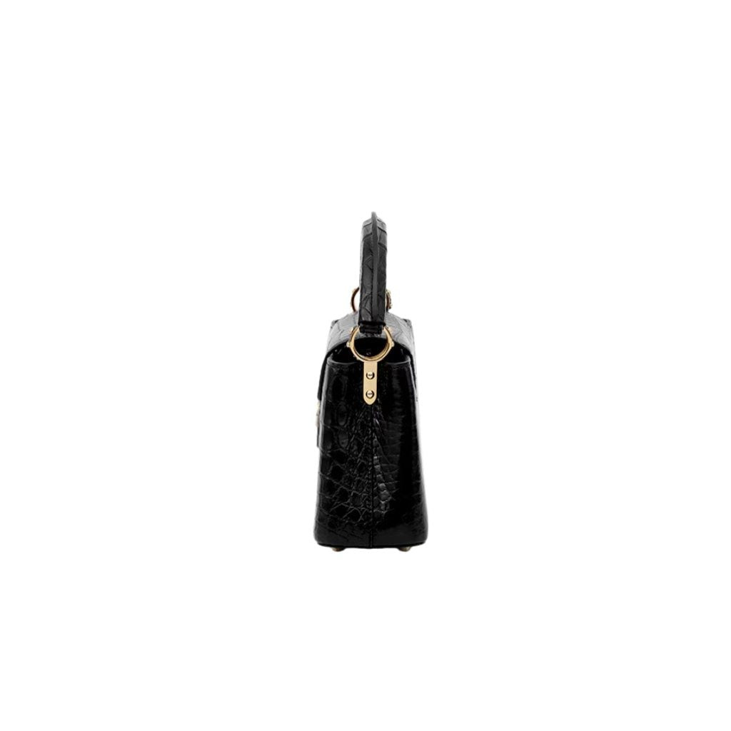 Genuine Crocodile Leather Top Handle Handbag For Women