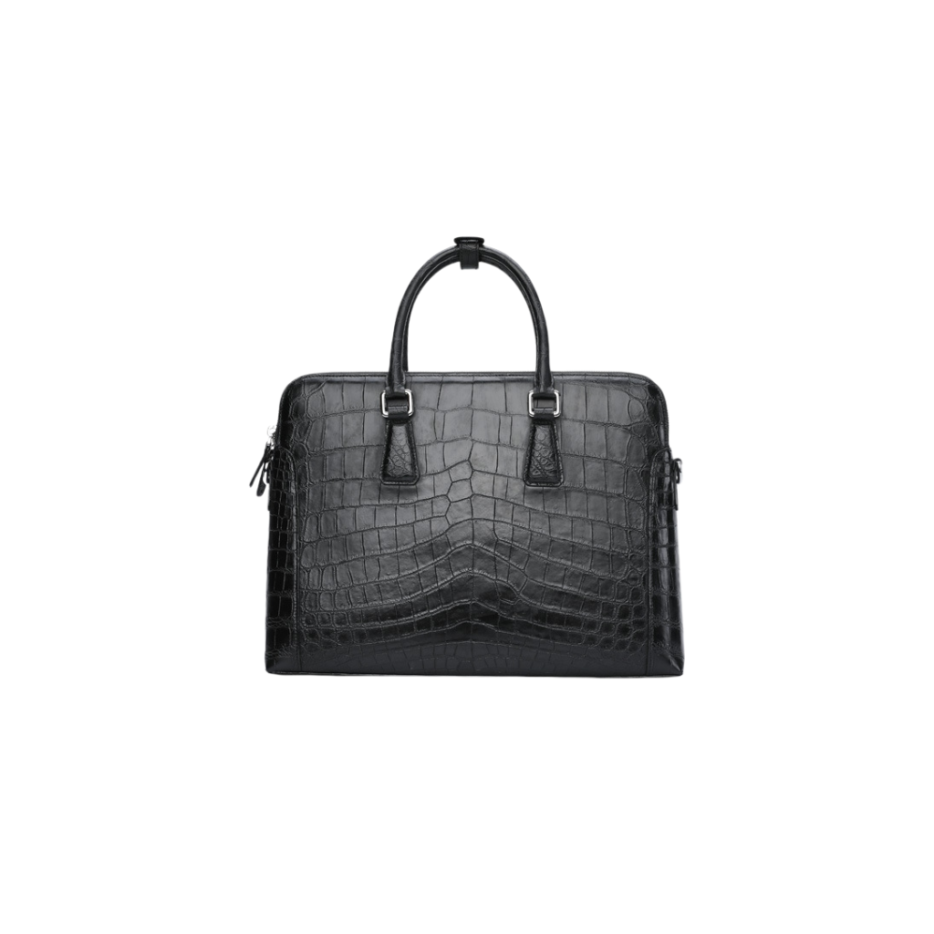 Genuine Alligator Belly Briefcase Handmade Leather Business Bag