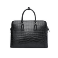 Genuine Alligator Belly Briefcase Handmade Leather Business Bag