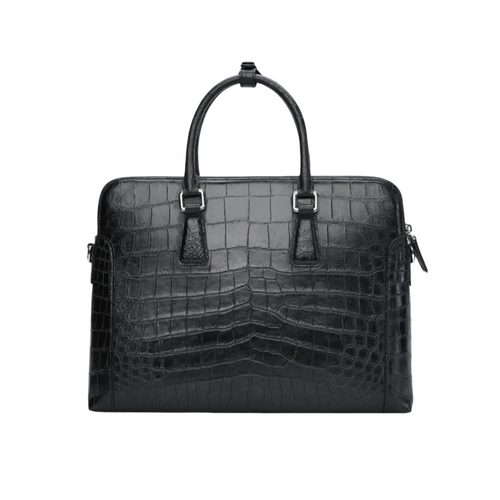 Genuine Alligator Belly Briefcase Handmade Leather Business Bag