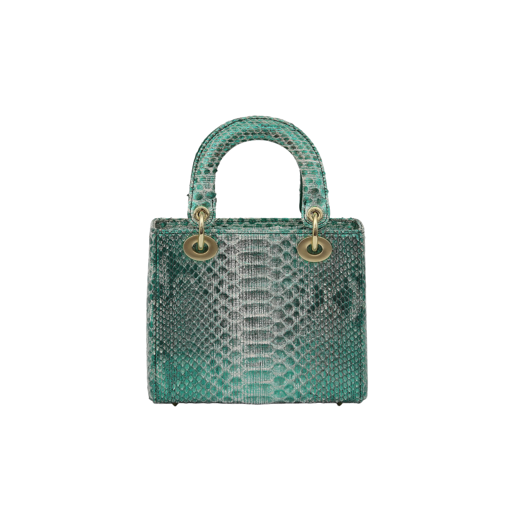 Handmade Exotic Snake Skin Top-Handle Handbag
