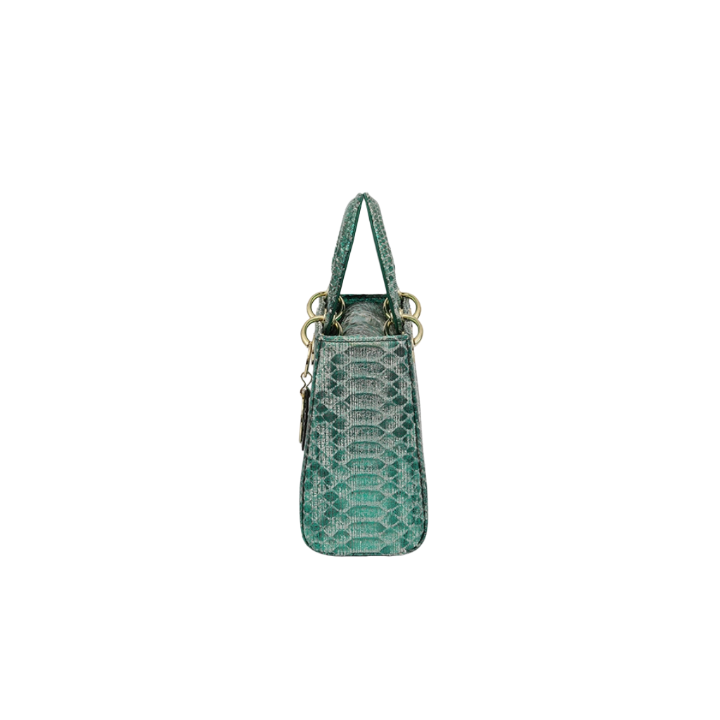 Handmade Exotic Snake Skin Top-Handle Handbag