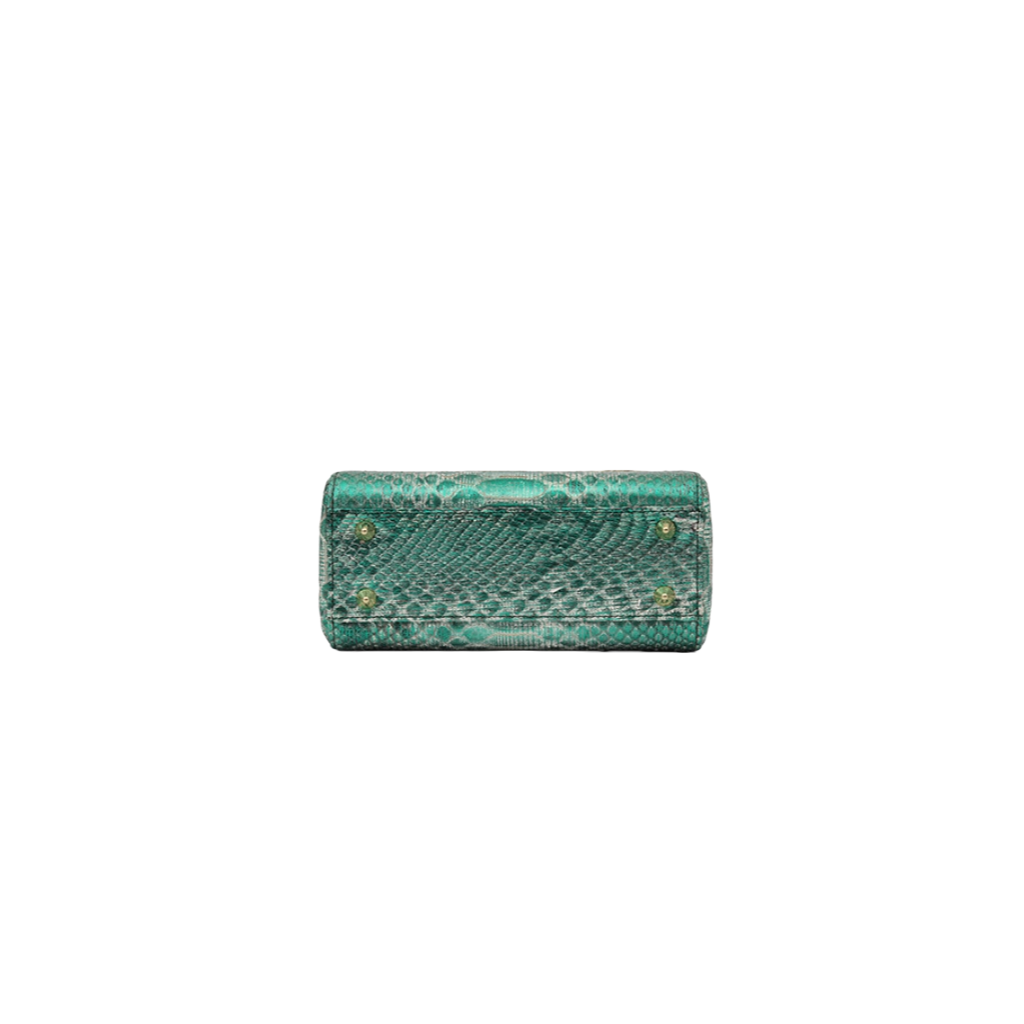 Handmade Exotic Snake Skin Top-Handle Handbag