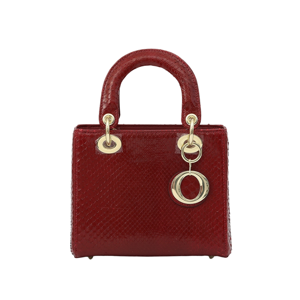 Handmade Exotic Snake Skin Top-Handle Handbag