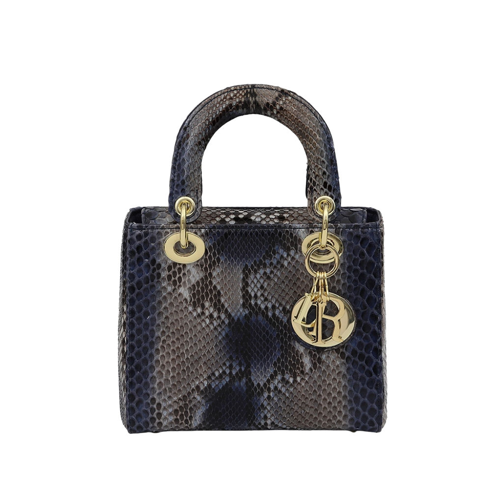 Handmade Exotic Snake Skin Top-Handle Handbag