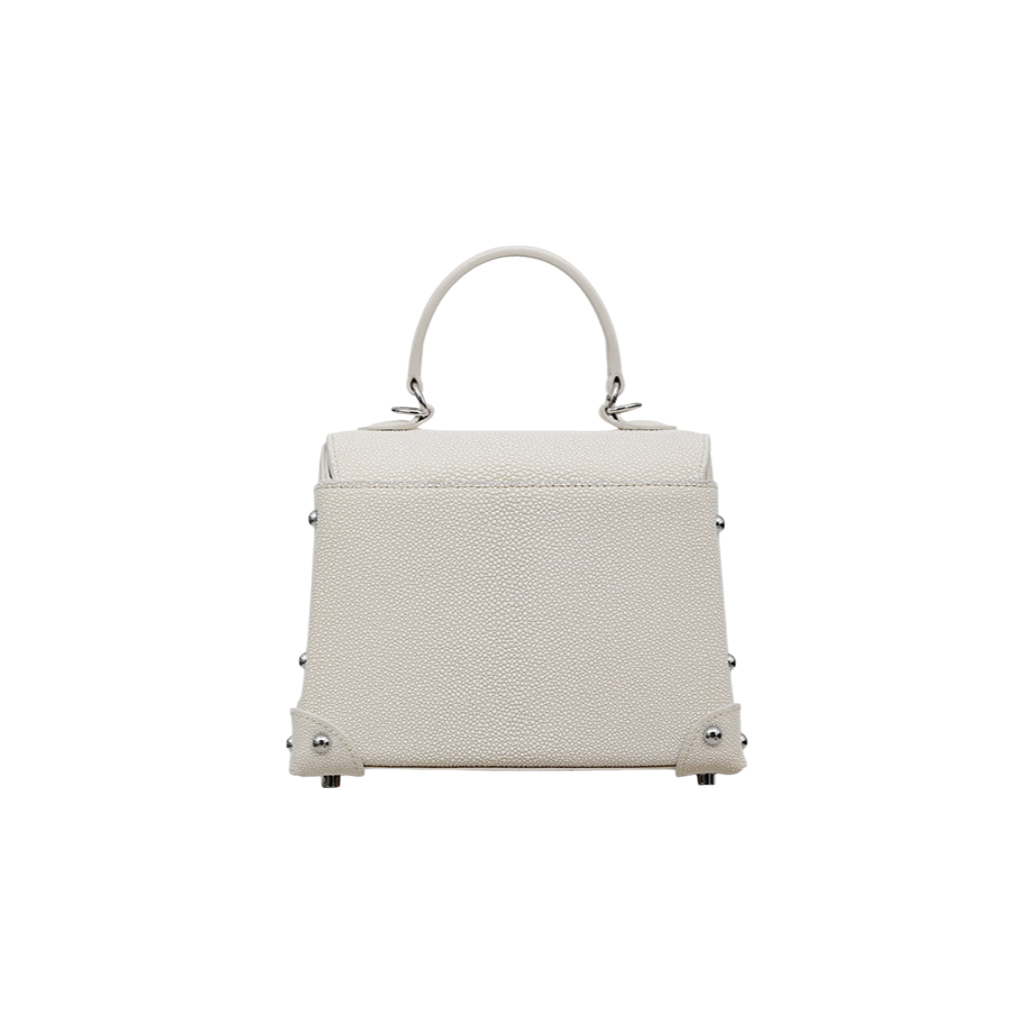 Genuine Stingray Skin Top Handle Bag | Artisan Handmade Shoulder Purse