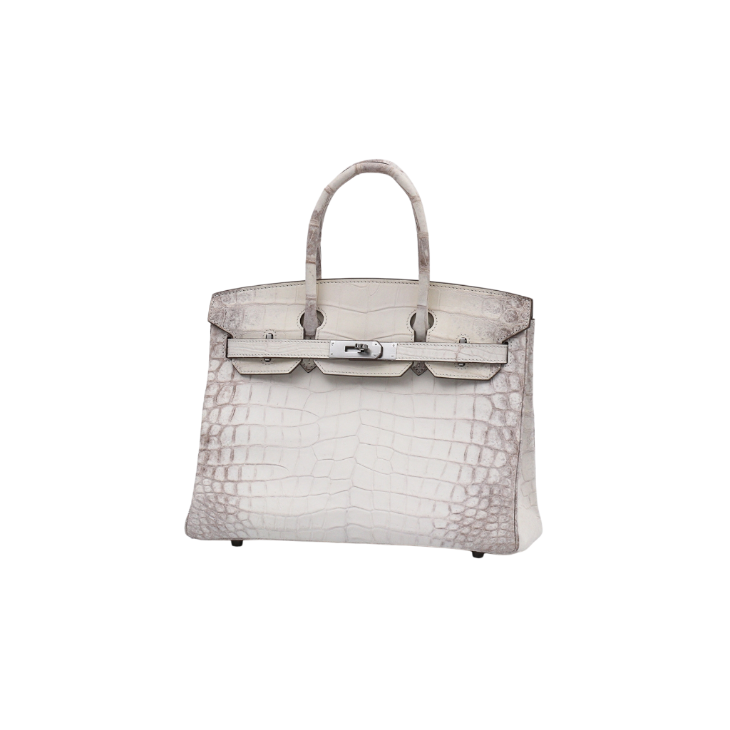 Himalayan Crocodile Leather Top Handle Shoulder Bag