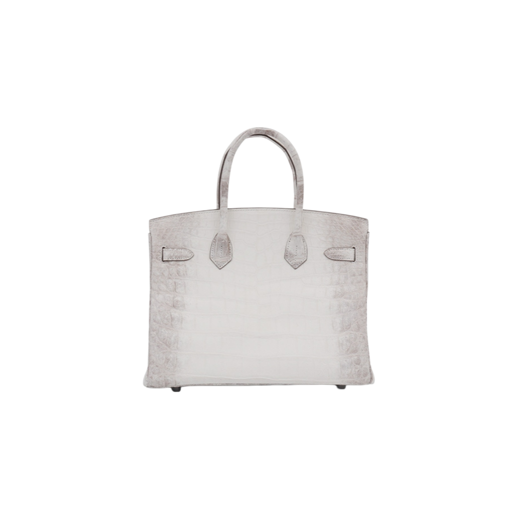 Himalayan Crocodile Leather Top Handle Shoulder Bag