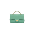 Luxury Mint Crocodile Skin Top Handle Shoulder Bag