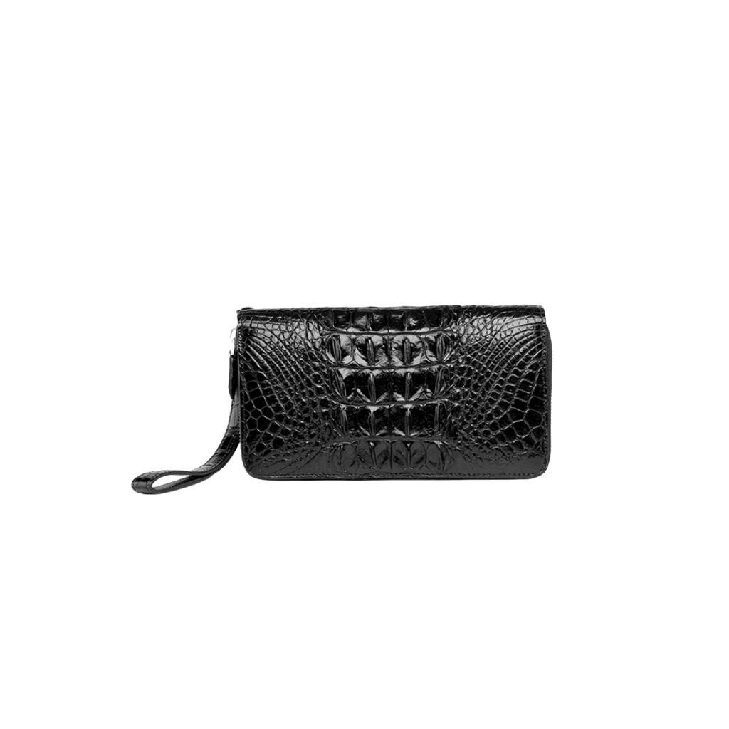 Crocodile Multi Card Holder Wallets Bifold Wallets with Zipper