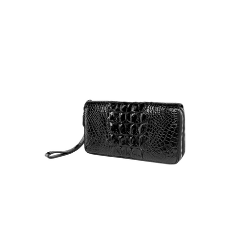 Crocodile Multi Card Holder Wallets Bifold Wallets with Zipper