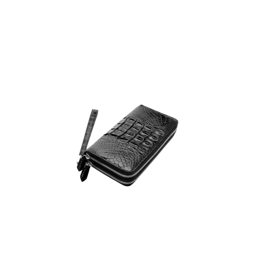 Crocodile Multi Card Holder Wallets Bifold Wallets with Zipper