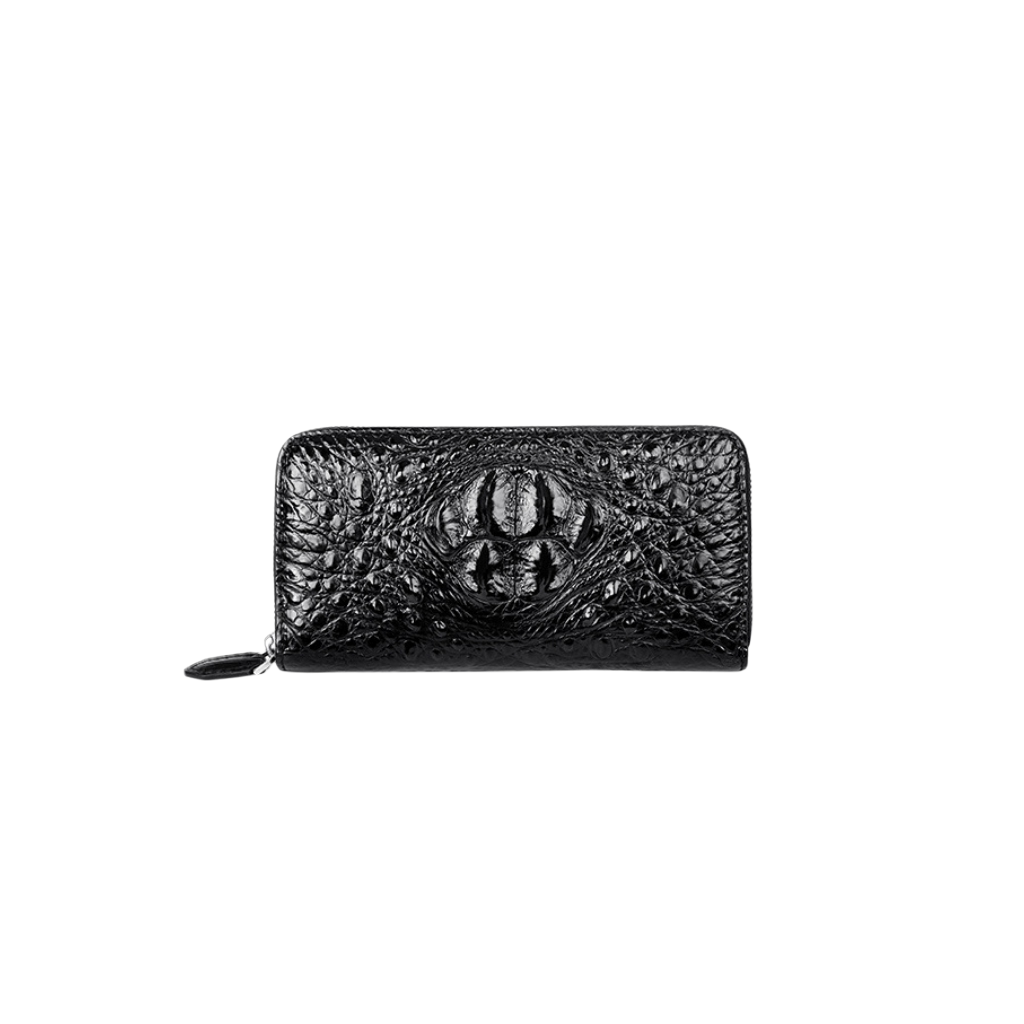 Small Crocodile Multi Card Holder Wallets Bifold Wallets with Zipper