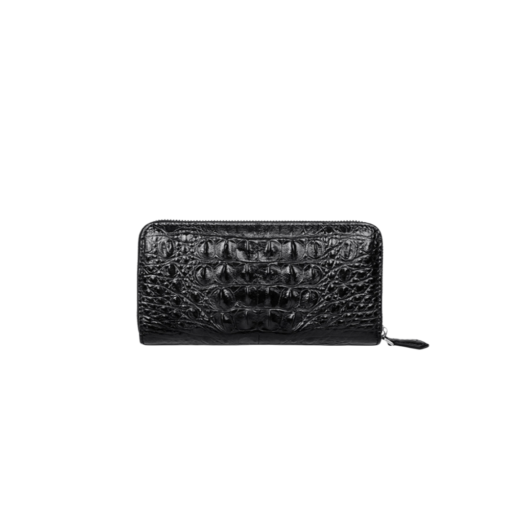 Small Crocodile Multi Card Holder Wallets Bifold Wallets with Zipper