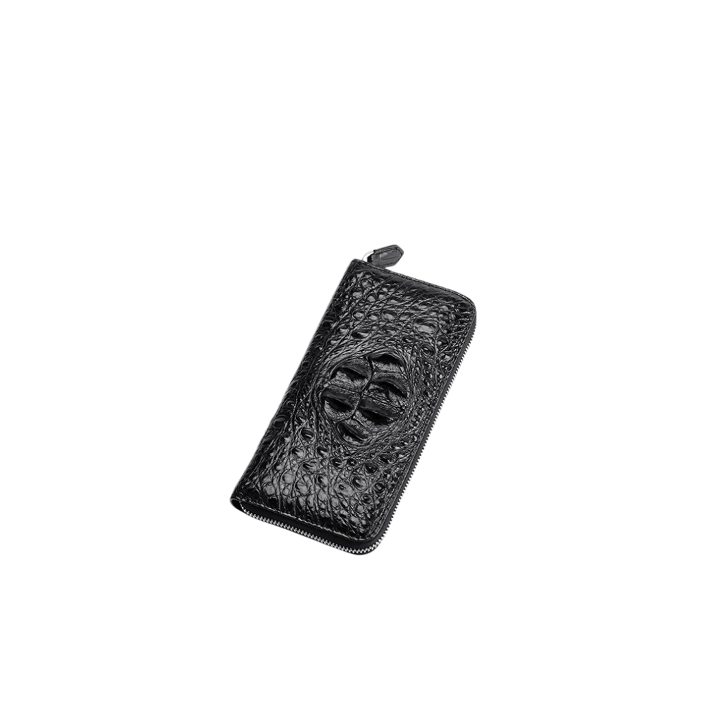 Small Crocodile Multi Card Holder Wallets Bifold Wallets with Zipper