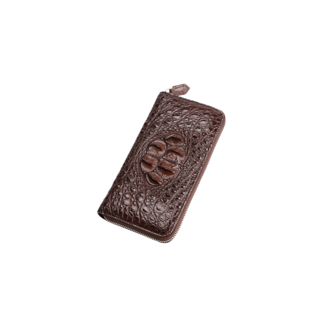 Small Crocodile Multi Card Holder Wallets Bifold Wallets with Zipper