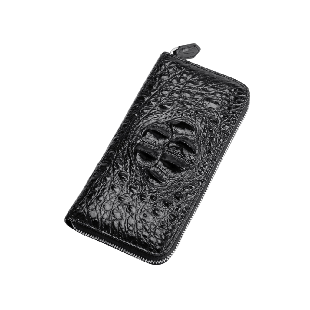 Small Crocodile Multi Card Holder Wallets Bifold Wallets with Zipper