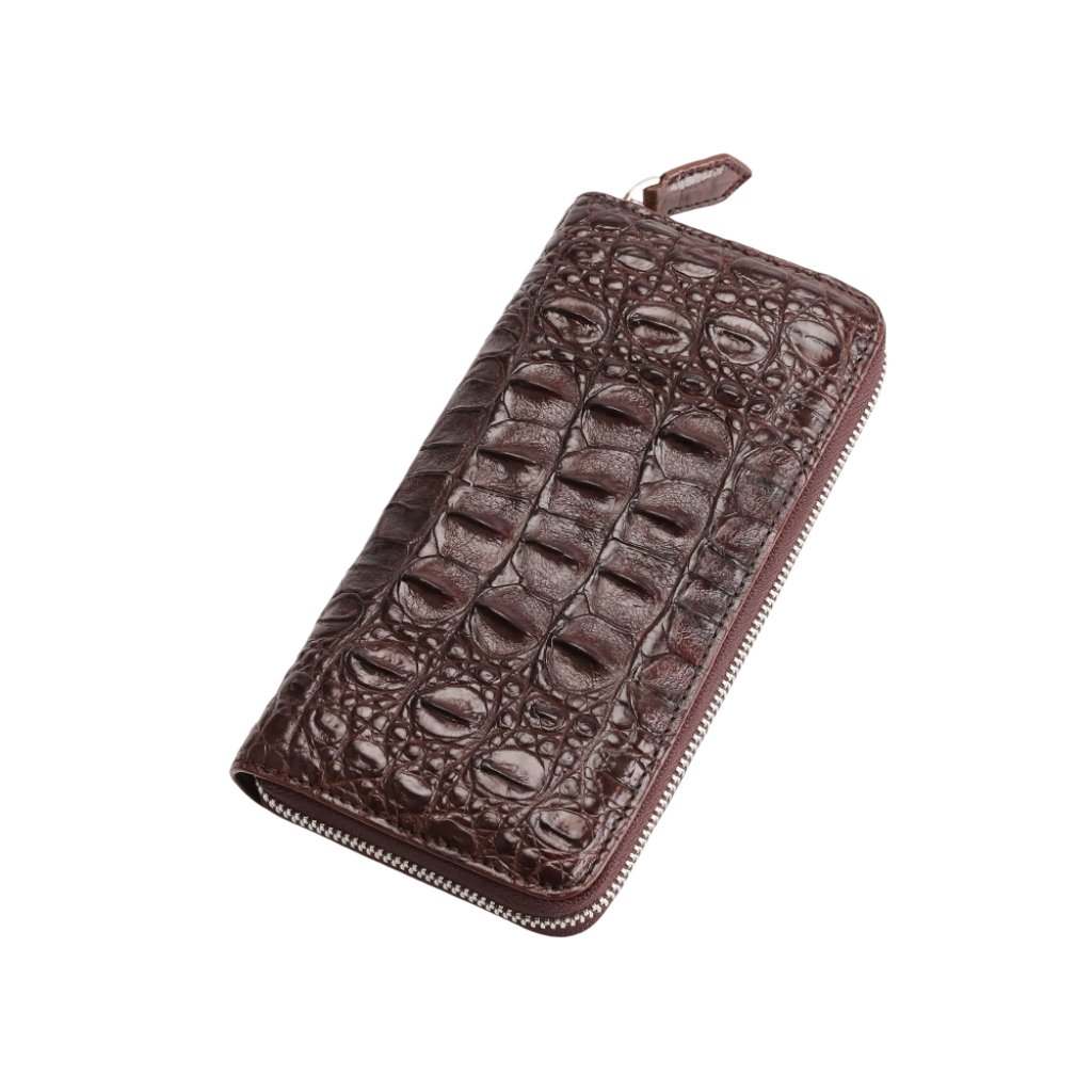Small Crocodile Multi Card Holder Wallets Bifold Wallets with Zipper