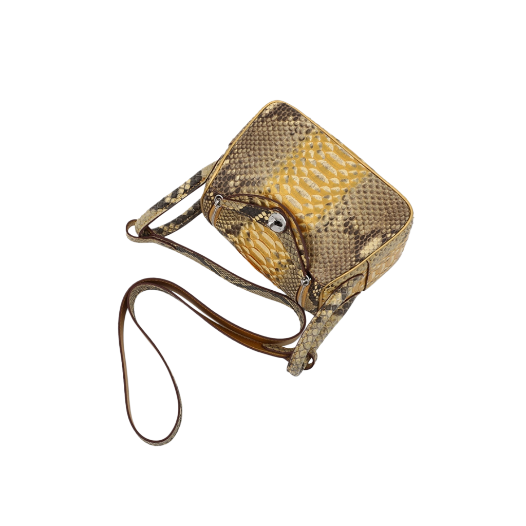 Genuine Python Snakeskin Mini Crossbody Bag | Luxury Handbag
