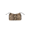 Genuine Python Leather Drawstring Crossbody Bag for Women